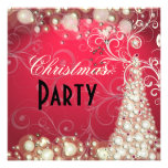 Invitations de fête de Noël, bulles de champagne