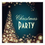 Invitations de fête de Noël, bulles de champagne