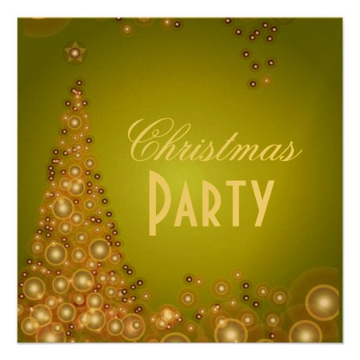 Invitations de fête de Noël, bulles de champagne