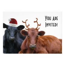 Invitations de fête de Noël de personnel de ferme 
