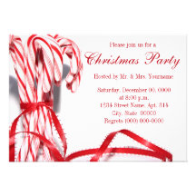 Invitations de fête de Noël de sucres de canne