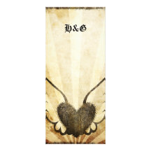 Invitations de mariage de coeur à ailes par tatoua