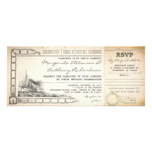 invitations de mariage de croisière de carte d'emb