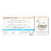 invitations de mariage de croisière de carte d'emb