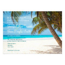 Invitations de mariage de destination de plage de 