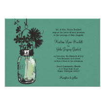 Invitations de mariage de fleurs sauvages et de po
