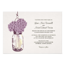 Invitations de mariage de pot d'hortensia et de ma