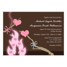 Invitations de mariage de terrain de camping de co
