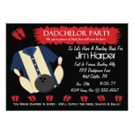 Invitations de partie de bowling de Dadchelor