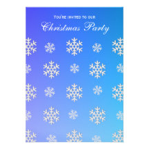 Invitations de partie de flocons de neige