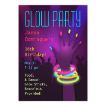 Invitations de partie de lueur d'éloge