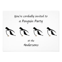 Invitations de partie de Penquin