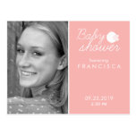 Invitations de photo de baby shower avec des carte