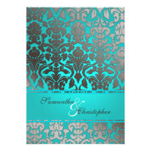 Invitations de PixDezines Flora mariage damassé