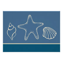 Invitations de plage de coquillage