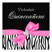 Invitations de Quinceanera de diamant d'arc de ros