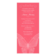 Invitations de Quinceanera de papillon de roses in