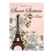 Invitations de sweet sixteen de Paris