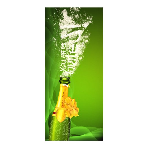 Invitations d'explosion de bouteille de Champagne