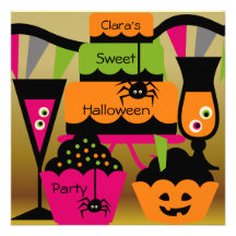 Invitations douces de partie de Halloween