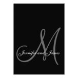 Invitations élégantes de mariage de monogramme