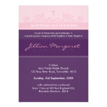INVITATIONS ÉLÉGANTS DE BAPTÊME : : 2P élégant