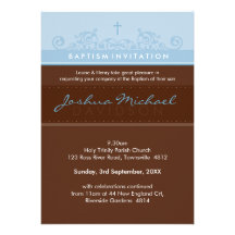 INVITATIONS ÉLÉGANTS DE BAPTÊME : : 3P élégant