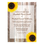 Invitations en bois de mariage de grange rustique 