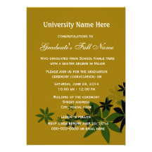 Invitations for graduation ceremony (convocation)