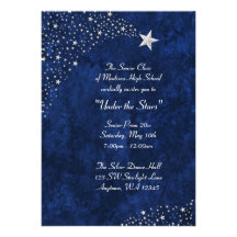 Invitations formelles de bal d'étudiants bleu arge