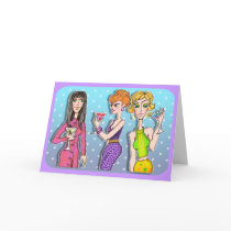 Invitations, Greeting Cards - Three Martini Divas