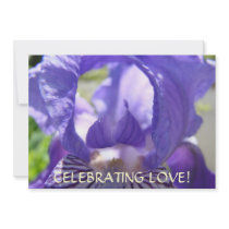 INVITATIONS Iris Flowers CELEBRATING LOVE Parties