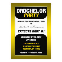 Invitations jaunes et noires de partie de Dadchelo