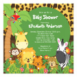 Invitations mignonnes de baby shower d'animaux de 