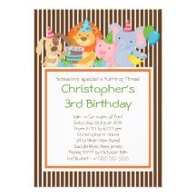 Invitations mignonnes de fête d'anniversaire de fê