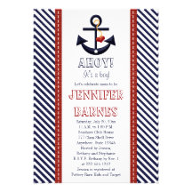 Invitations nautiques de baby shower d'ancre