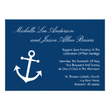 Invitations nautiques de mariage d'ancre de bateau