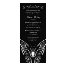 Invitations noires et blanches de Quinceanera de p