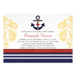 Invitations nuptiales de douche d'ancre nautique