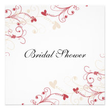 Invitations nuptiales de douche de mariage élégant