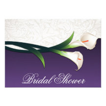 Invitations nuptiales de douche de zantedeschia bl
