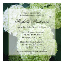 Invitations nuptiales de douche d'hortensias d'Ann