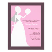 Invitations nuptiales {roses} de douche de Rosario