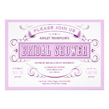 Invitations nuptiales vintages uniques pourpres de