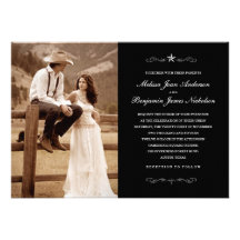 Invitations occidentales de photo de mariage