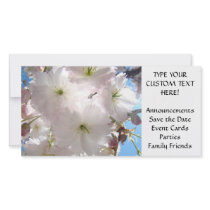 INVITATIONS Pink Blossoms Announcement Cards Event