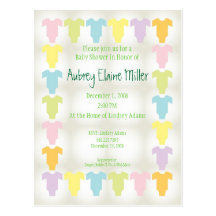 Invitations piquées de baby shower cartes postales