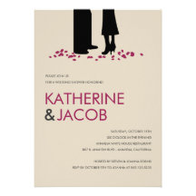 Invitations romantiques de wedding shower de voeux
