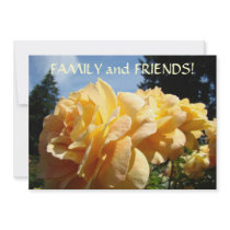 INVITATIONS Rose Flowers FAMILY FRIENDS Parties