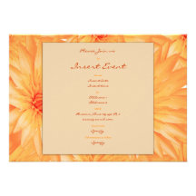 Invitations template - customizable orange lillies
